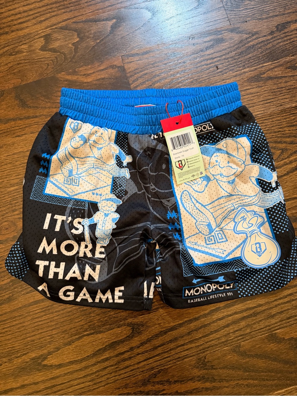 Baseball lifestyle 101 monopoly youth slugger Athletic Shorts. Size youth small